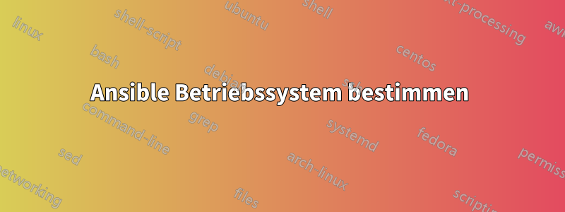 Ansible Betriebssystem bestimmen