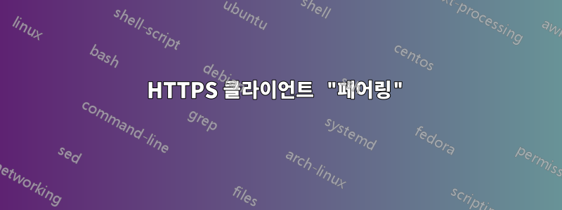 HTTPS 클라이언트 "페어링"