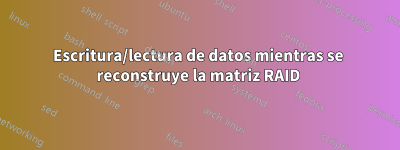 Escritura/lectura de datos mientras se reconstruye la matriz RAID