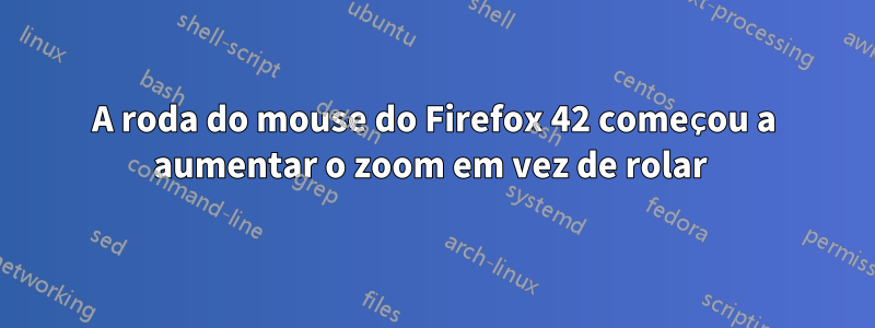 A roda do mouse do Firefox 42 começou a aumentar o zoom em vez de rolar 