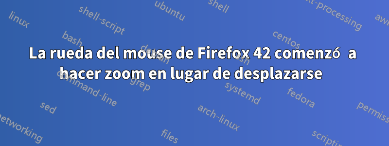 La rueda del mouse de Firefox 42 comenzó a hacer zoom en lugar de desplazarse 