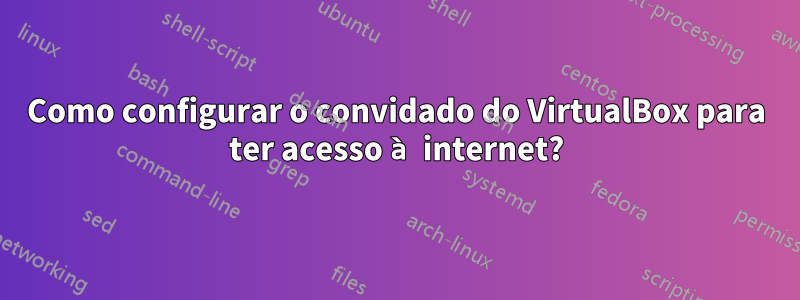 Como configurar o convidado do VirtualBox para ter acesso à internet?