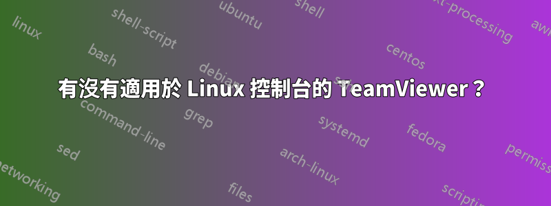 有沒有適用於 Linux 控制台的 TeamViewer？