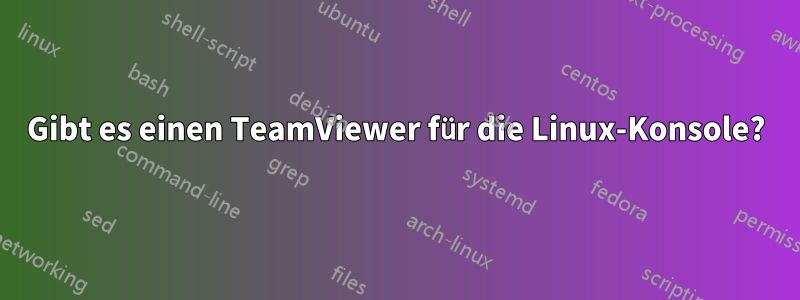 Gibt es einen TeamViewer für die Linux-Konsole?