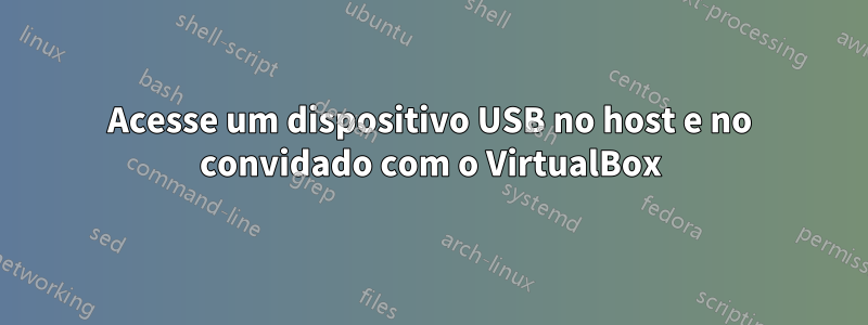 Acesse um dispositivo USB no host e no convidado com o VirtualBox