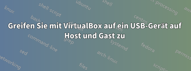 Greifen Sie mit VirtualBox auf ein USB-Gerät auf Host und Gast zu