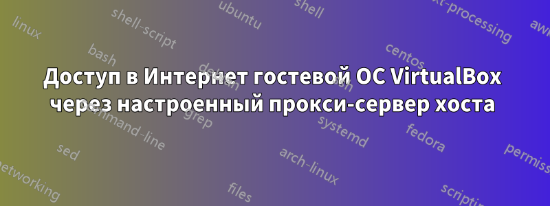 Доступ в Интернет гостевой ОС VirtualBox через настроенный прокси-сервер хоста