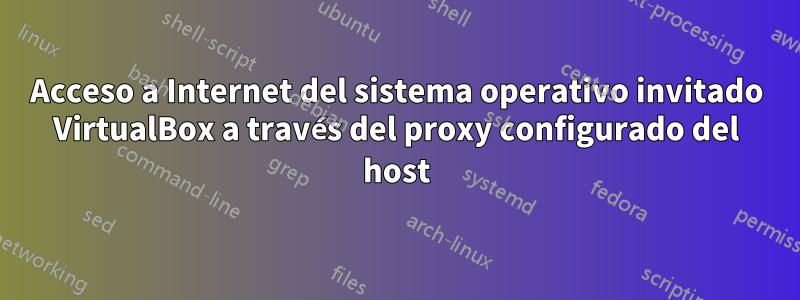 Acceso a Internet del sistema operativo invitado VirtualBox a través del proxy configurado del host