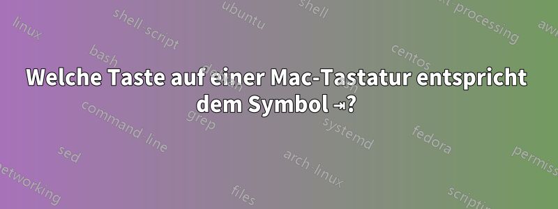 Welche Taste auf einer Mac-Tastatur entspricht dem Symbol ⇥?