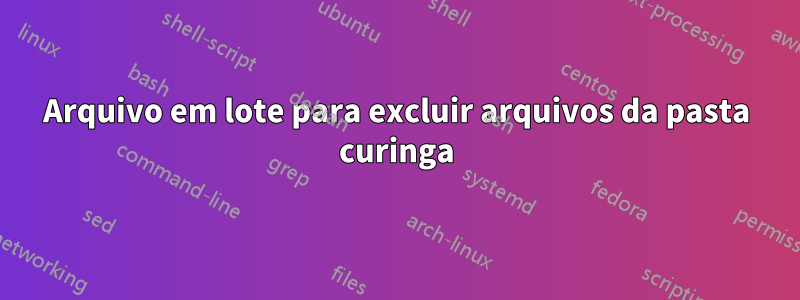 Arquivo em lote para excluir arquivos da pasta curinga