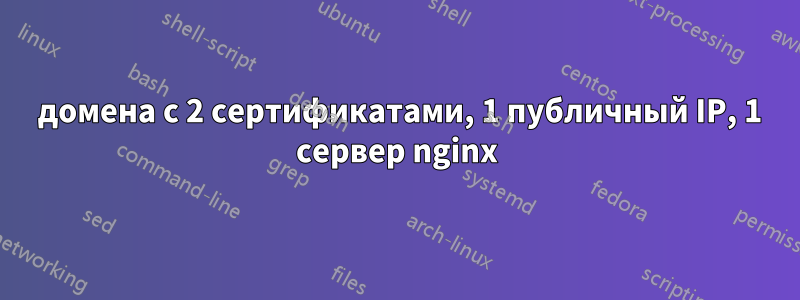 2 домена с 2 сертификатами, 1 публичный IP, 1 сервер nginx