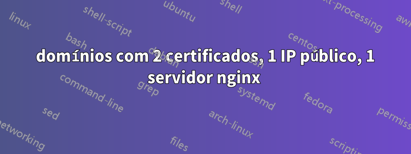 2 domínios com 2 certificados, 1 IP público, 1 servidor nginx