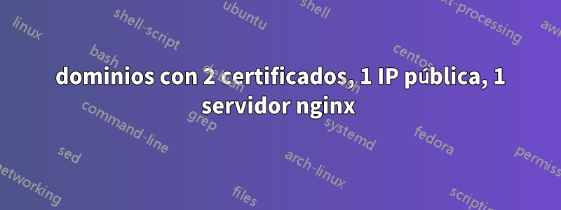 2 dominios con 2 certificados, 1 IP pública, 1 servidor nginx