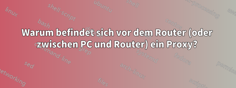 Warum befindet sich vor dem Router (oder zwischen PC und Router) ein Proxy?