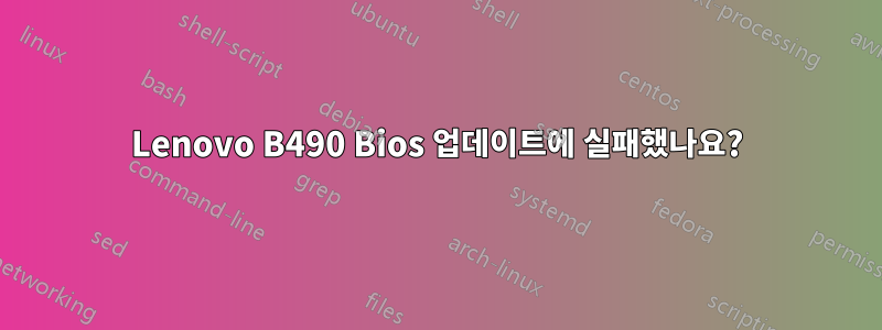 Lenovo B490 Bios 업데이트에 실패했나요?