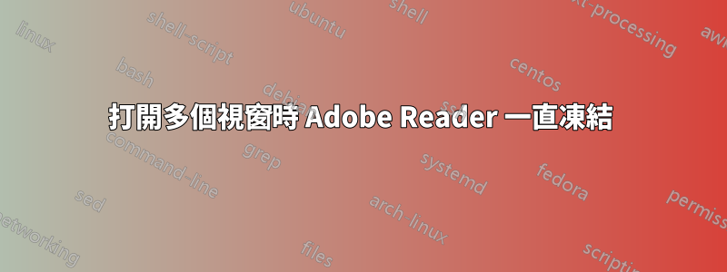 打開多個視窗時 Adob​​e Reader 一直凍結