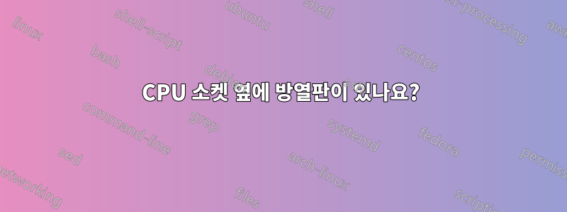CPU 소켓 옆에 방열판이 있나요?