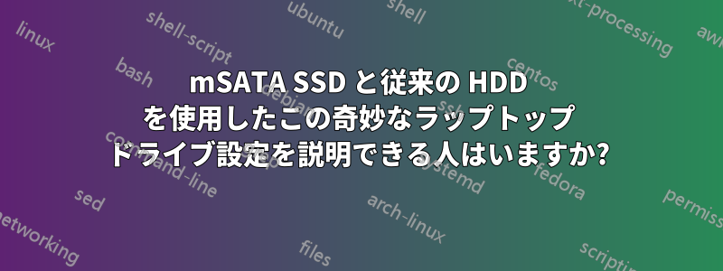mSATA SSD と従来の HDD を使用したこの奇妙なラップトップ ドライブ設定を説明できる人はいますか?