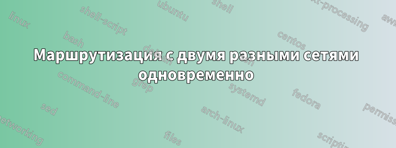Маршрутизация с двумя разными сетями одновременно