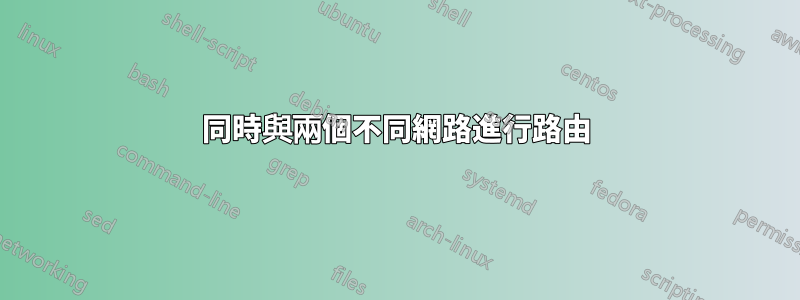 同時與兩個不同網路進行路由