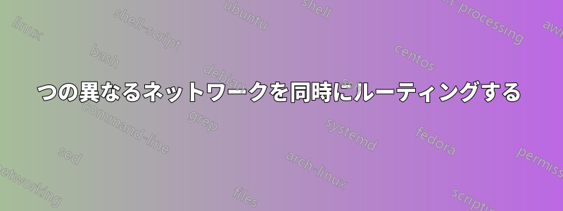 2つの異なるネットワークを同時にルーティングする