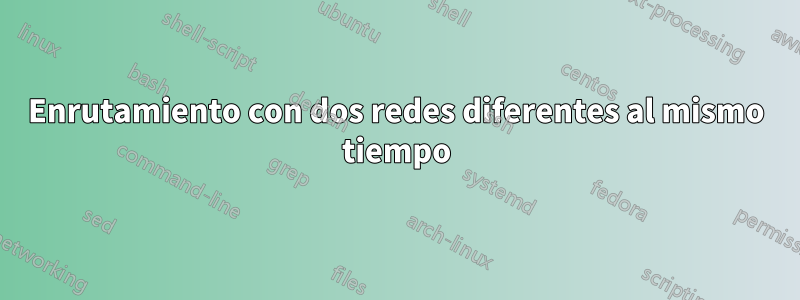 Enrutamiento con dos redes diferentes al mismo tiempo