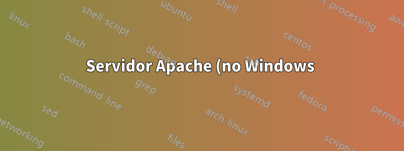 Servidor Apache (no Windows) - não é possível conectar quando não está conectado através da LAN