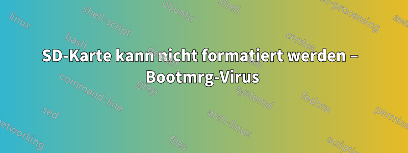 SD-Karte kann nicht formatiert werden – Bootmrg-Virus
