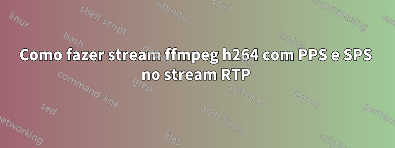 Como fazer stream ffmpeg h264 com PPS e SPS no stream RTP