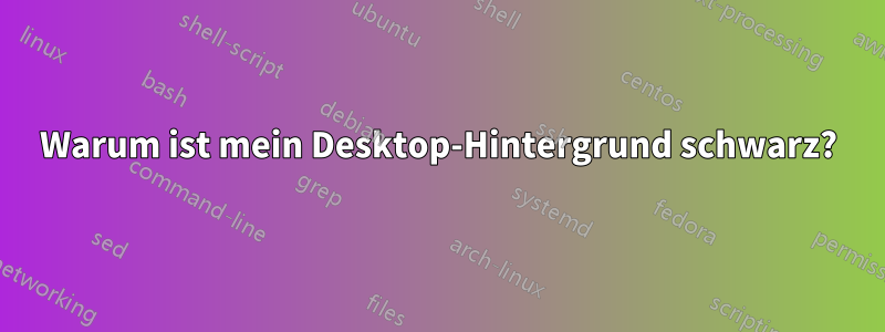 Warum ist mein Desktop-Hintergrund schwarz?