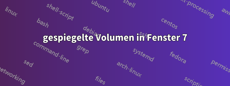 3 gespiegelte Volumen in Fenster 7