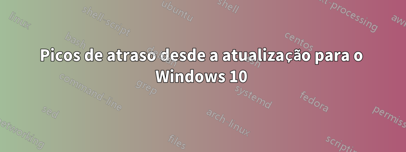 Picos de atraso desde a atualização para o Windows 10
