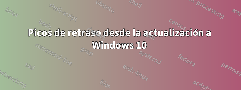 Picos de retraso desde la actualización a Windows 10