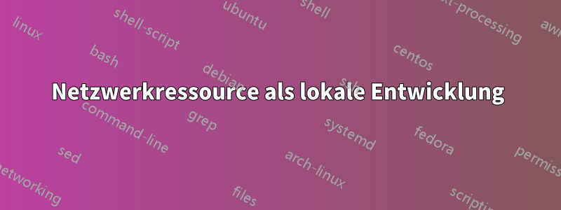 Netzwerkressource als lokale Entwicklung