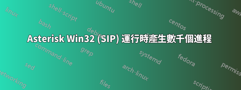 Asterisk Win32 (SIP) 運行時產生數千個進程