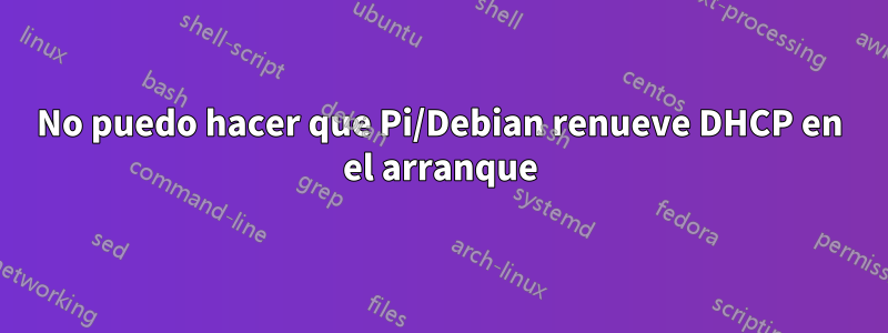 No puedo hacer que Pi/Debian renueve DHCP en el arranque
