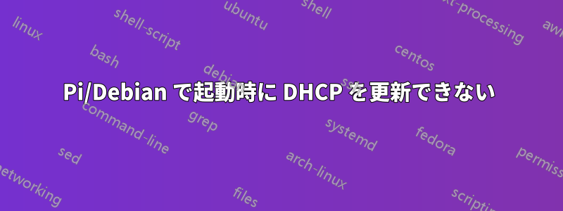 Pi/Debian で起動時に DHCP を更新できない