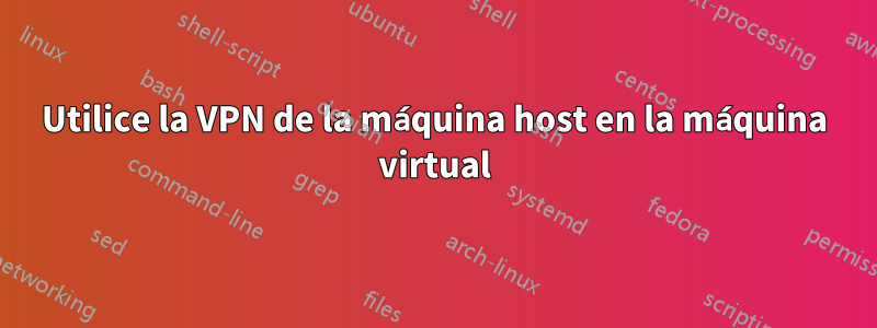 Utilice la VPN de la máquina host en la máquina virtual