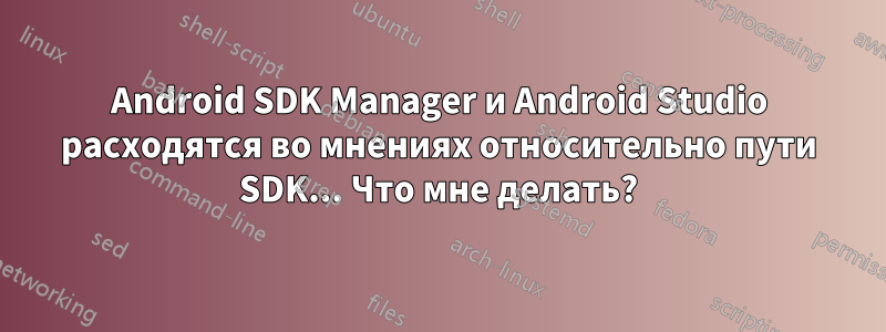 Android SDK Manager и Android Studio расходятся во мнениях относительно пути SDK... Что мне делать?