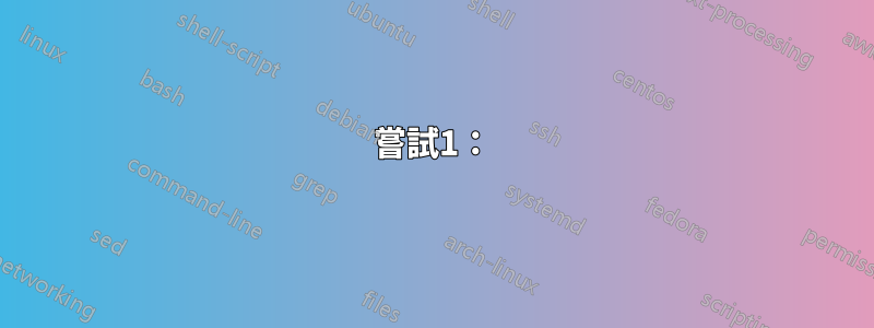 嘗試1：