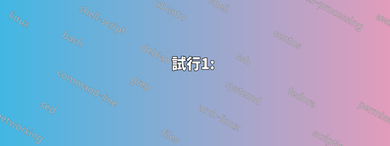 試行1: