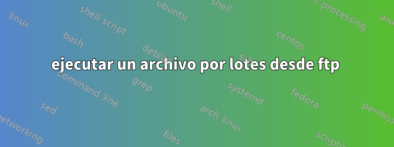 ejecutar un archivo por lotes desde ftp
