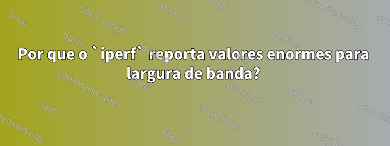 Por que o `iperf` reporta valores enormes para largura de banda?