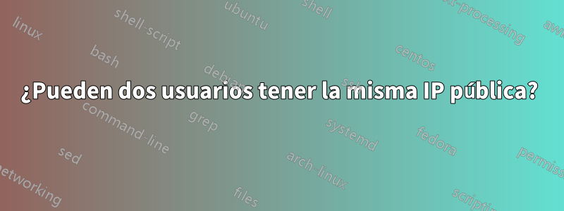 ¿Pueden dos usuarios tener la misma IP pública?