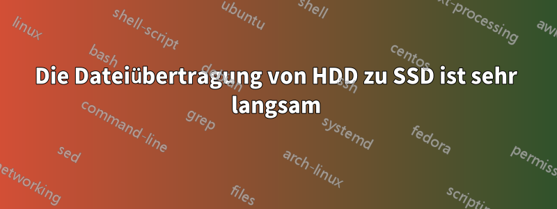 Die Dateiübertragung von HDD zu SSD ist sehr langsam