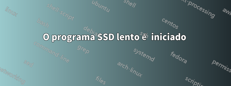 O programa SSD lento é iniciado