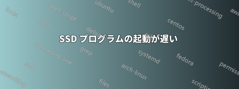 SSD プログラムの起動が遅い