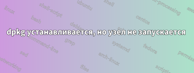 dpkg устанавливается, но узел не запускается