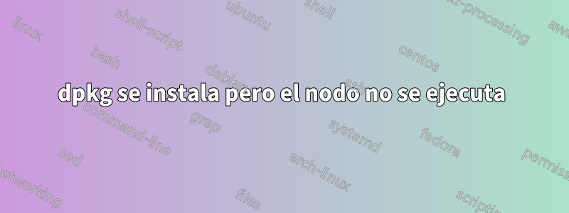 dpkg se instala pero el nodo no se ejecuta