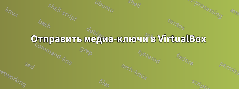 Отправить медиа-ключи в VirtualBox